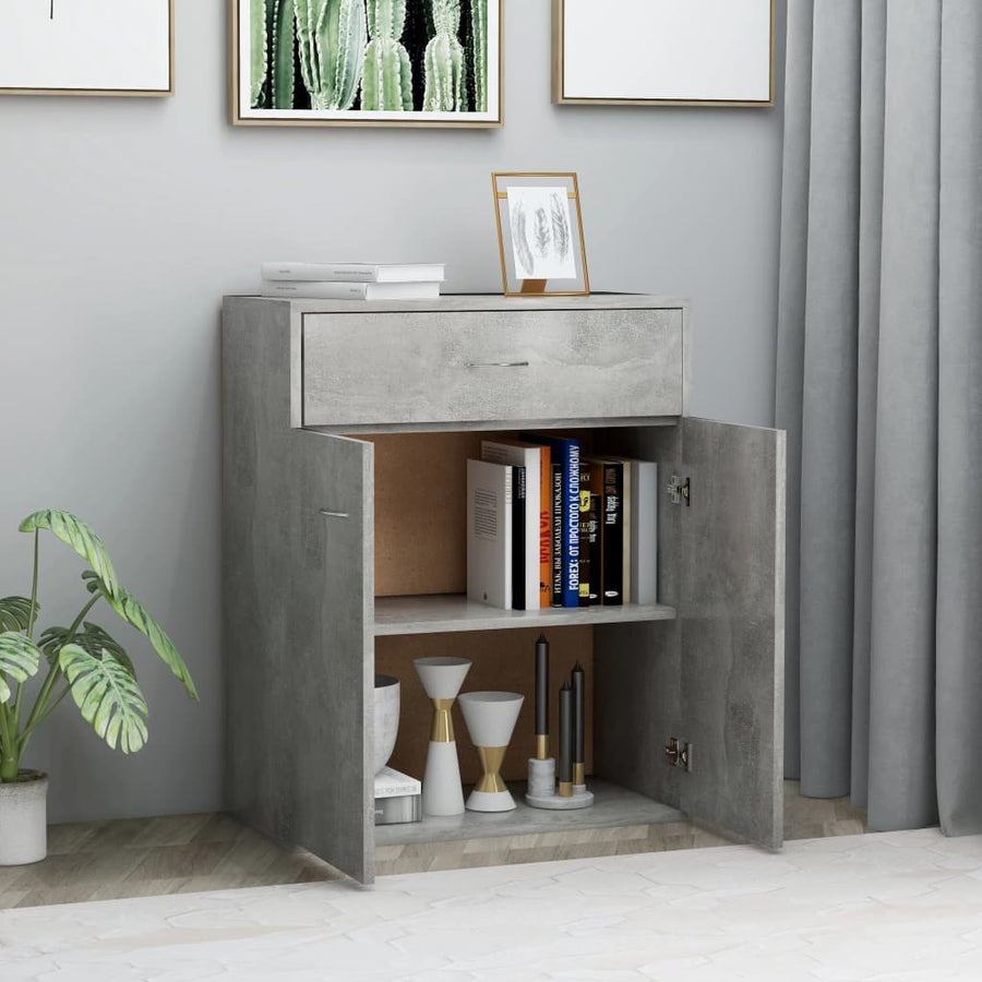 Dressoir 60x30x75 cm spaanplaat betongrijs Betongrijs