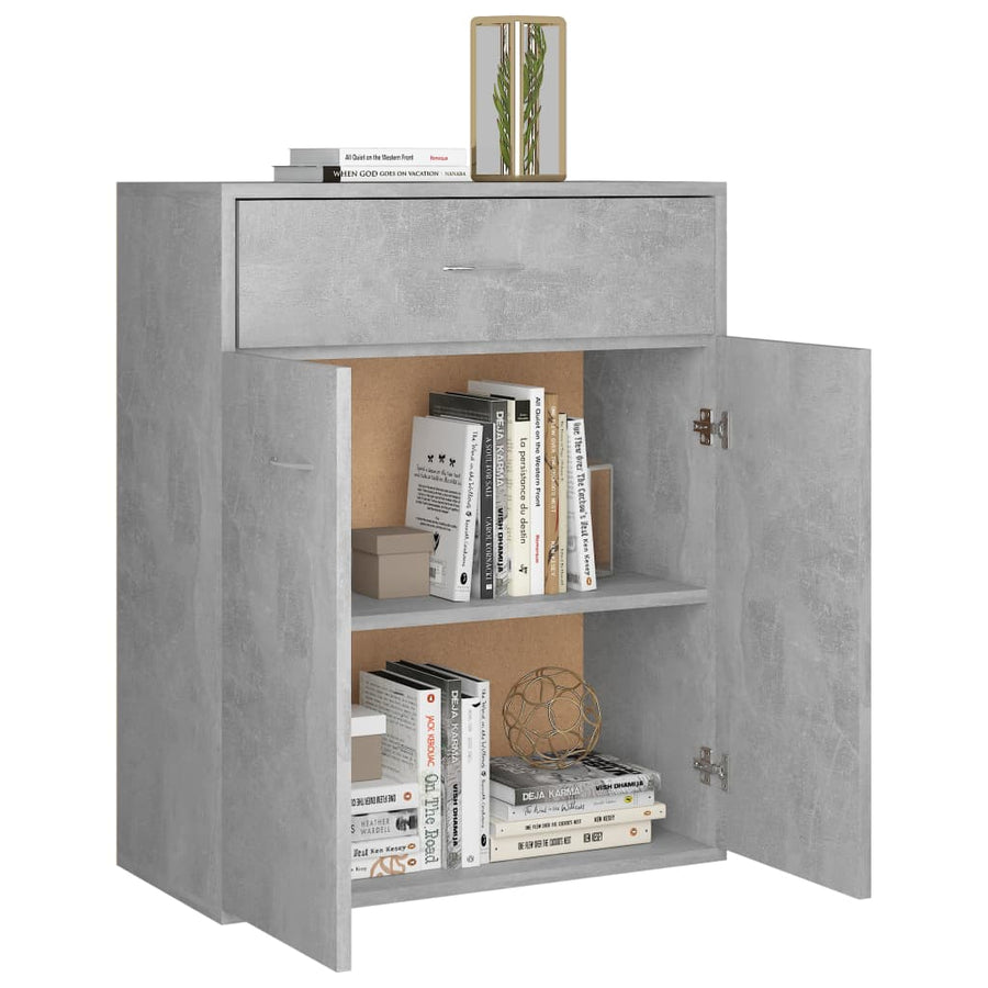 Dressoir 60x30x75 cm spaanplaat betongrijs Betongrijs