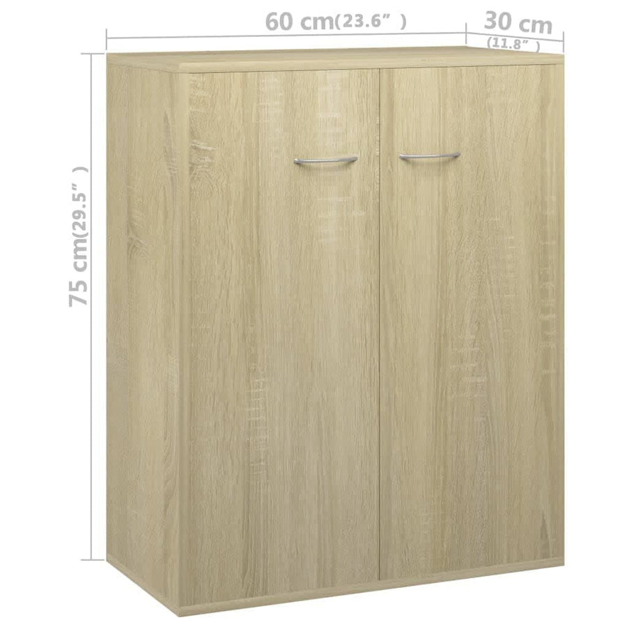 Dressoir 60X30X75 Cm Spaanplaat Kleurig Sonoma eiken