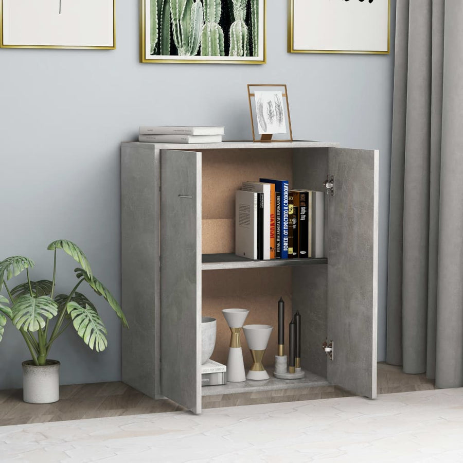 Dressoir 60X30X75 Cm Spaanplaat Betongrijs
