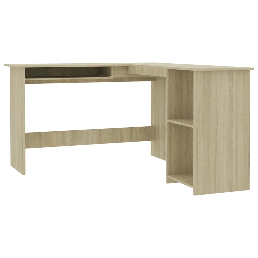 Hoekbureau L-Vormig 120X140X75Cm Bewerkt Hout Kleur Sonoma eiken