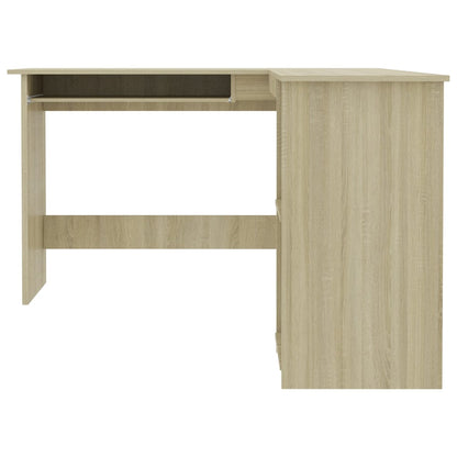 Hoekbureau L-Vormig 120X140X75Cm Bewerkt Hout Kleur Sonoma eiken