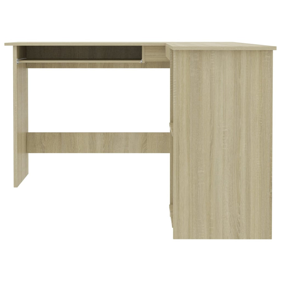 Hoekbureau L-Vormig 120X140X75Cm Bewerkt Hout Kleur Sonoma eiken