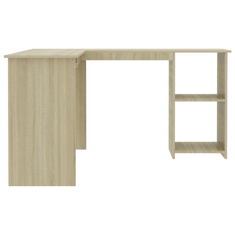 Hoekbureau L-Vormig 120X140X75Cm Bewerkt Hout Kleur Sonoma eiken