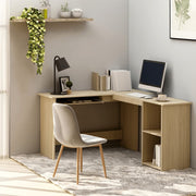 Hoekbureau L-vormig 120x140x75cm bewerkt hout sonoma eiken