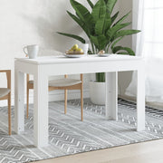 Dining table 120x60x76 cm treated wood white