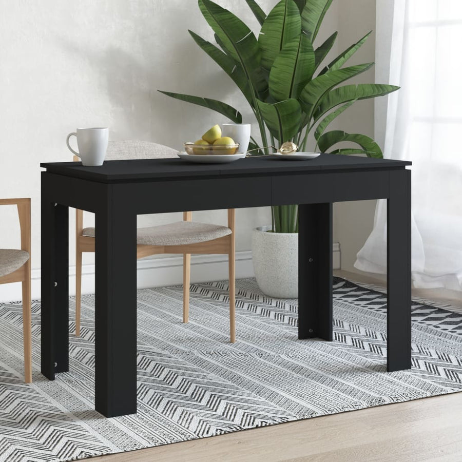 Eettafel 20X60X76 Cm Bewerkt Hout Zwart