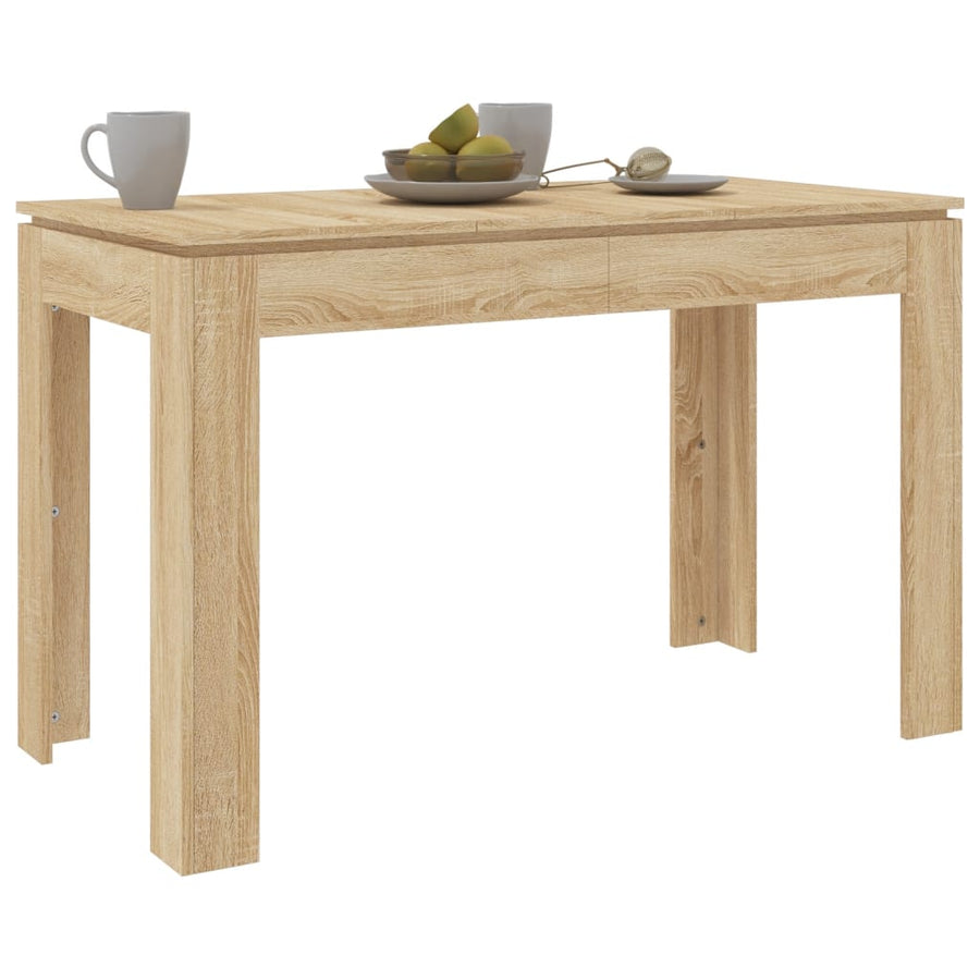 Eettafel 120x60x76 cm bewerkt hout sonoma eikenkleurig Sonoma eiken