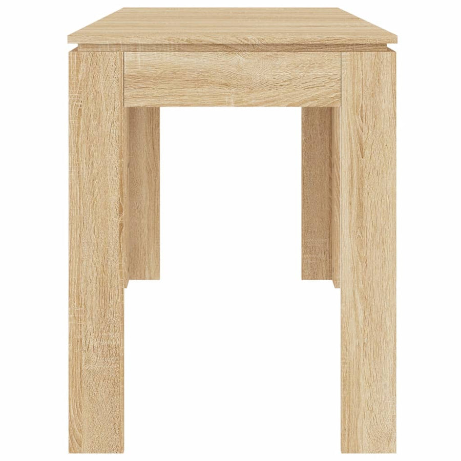 Eettafel 120x60x76 cm bewerkt hout sonoma eikenkleurig Sonoma eiken