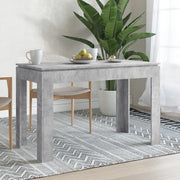 Dining table 120x60x76 cm treated wood concrete grey
