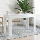 Dining Table 120x60x76 cm treated wood high gloss white