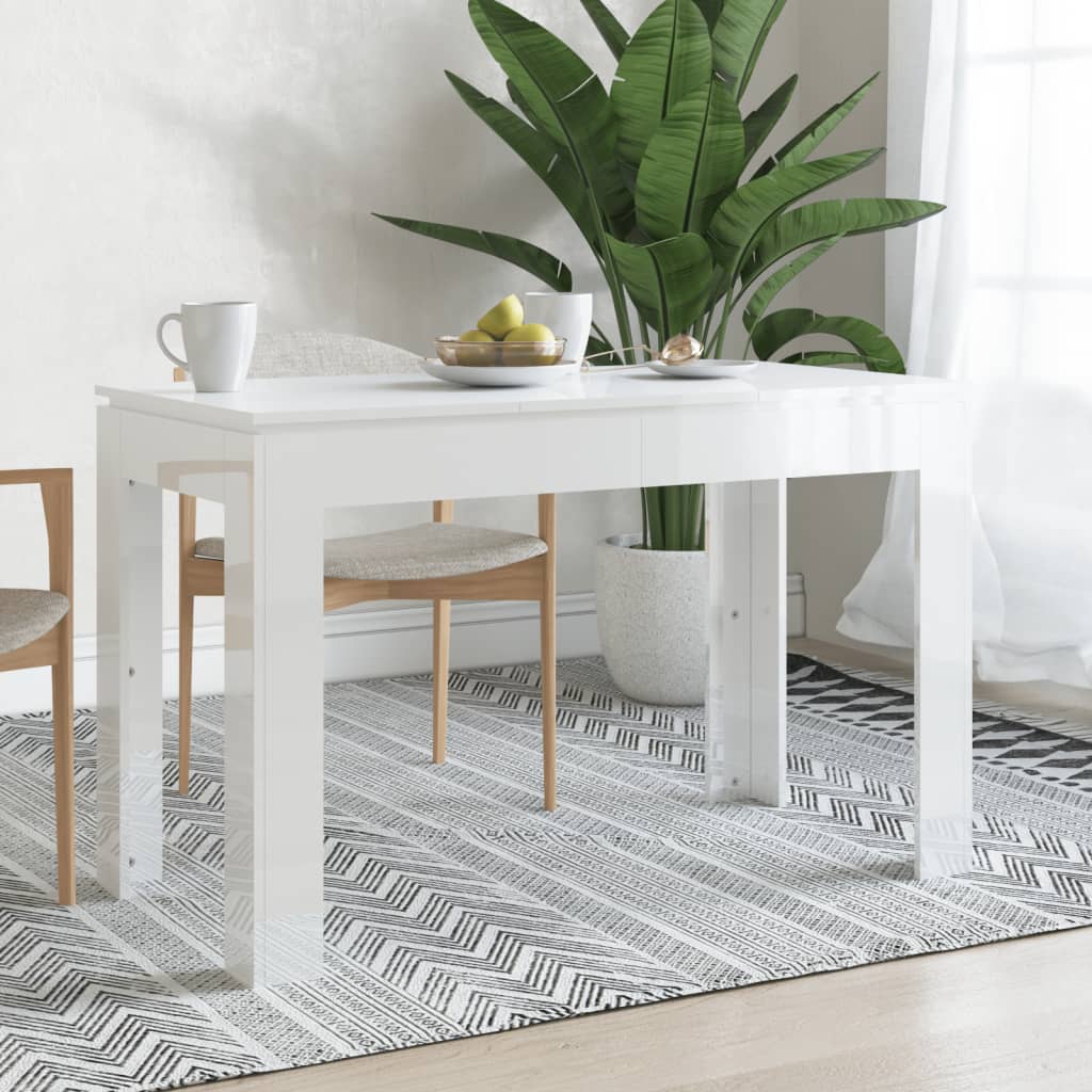 Eettafel 20X60X76 Cm Spaanplaat Hoogglans wit