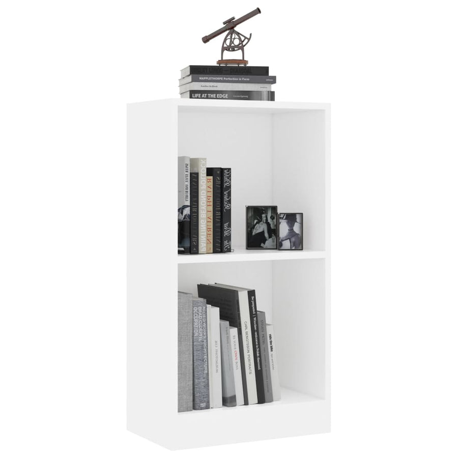 Boekenkast 40x24x75 cm bewerkt hout wit