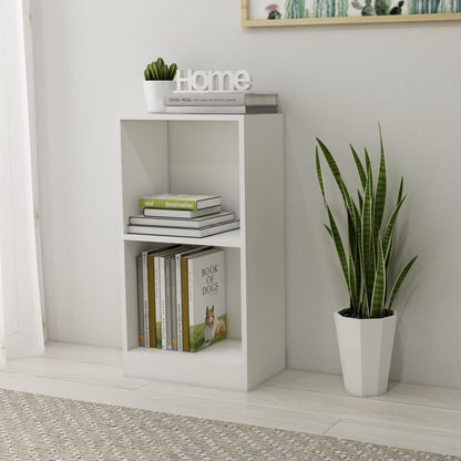 Boekenkast 40x24x75 cm bewerkt hout wit