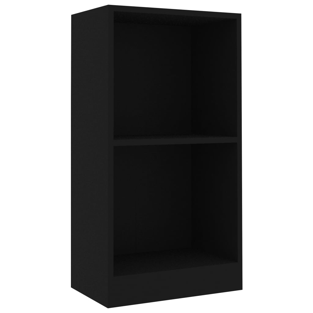 Boekenkast 40x24x75 cm bewerkt hout zwart
