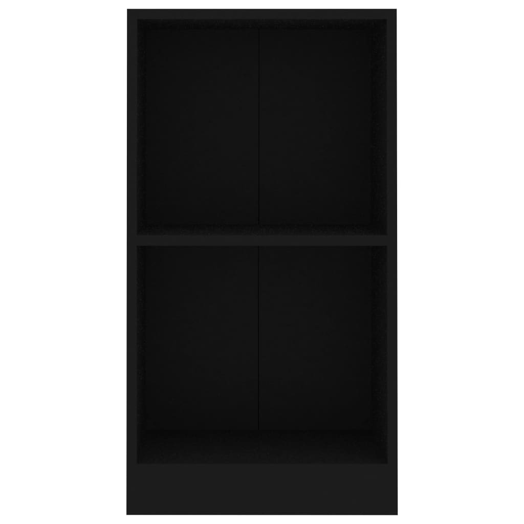 Boekenkast 40x24x75 cm bewerkt hout zwart