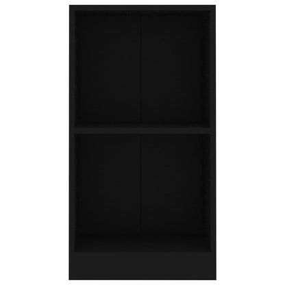 Boekenkast 40x24x75 cm bewerkt hout zwart
