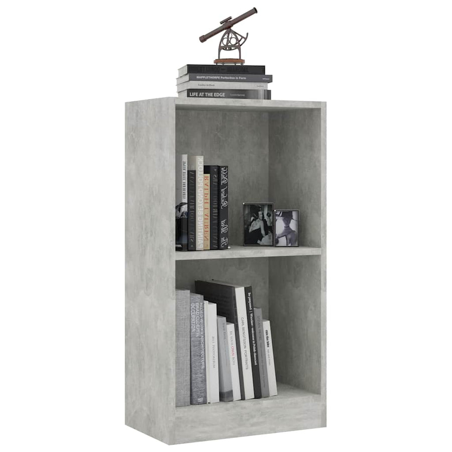 Boekenkast 40x24x75 cm bewerkt hout betongrijs
