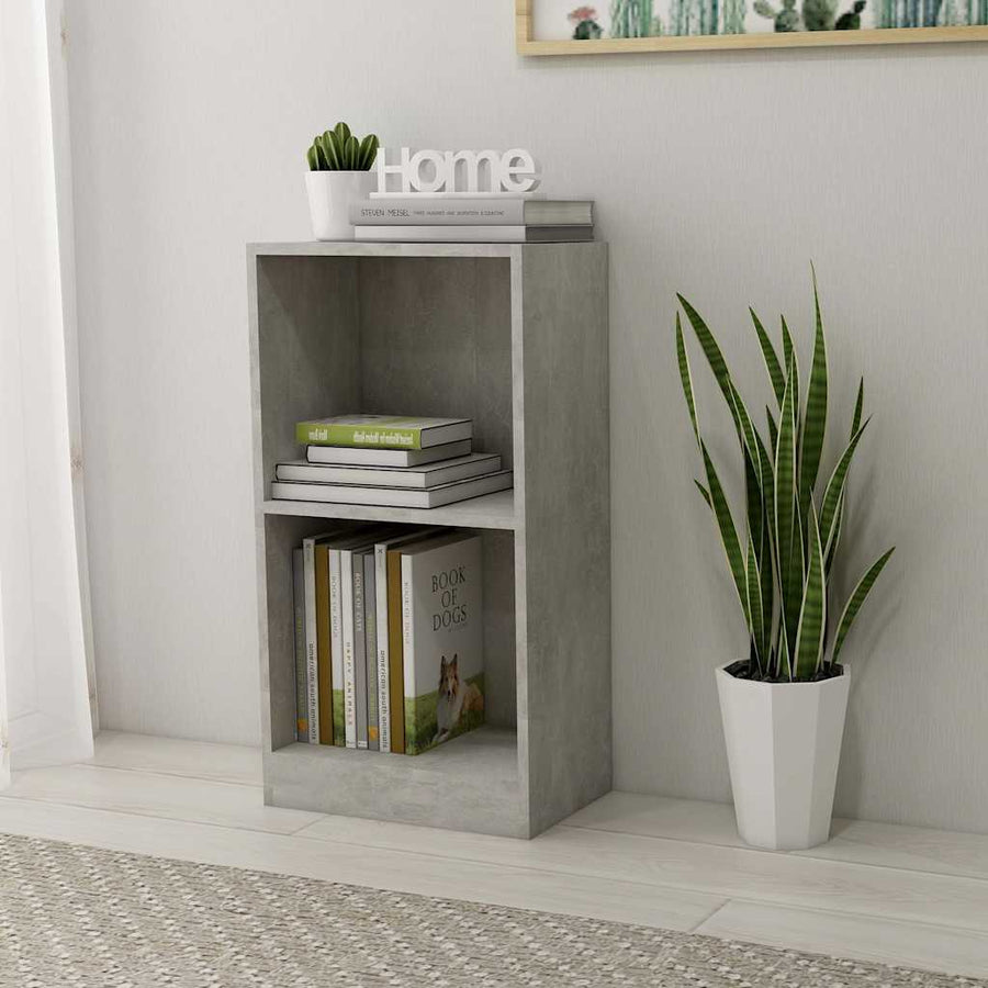 Boekenkast 40x24x75 cm bewerkt hout betongrijs