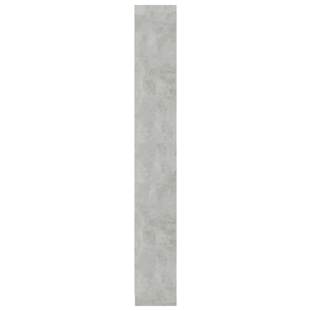 Boekenkast Met 5 Schappen Bewerkt Hout 40 x 24 x 175 cm Betongrijs