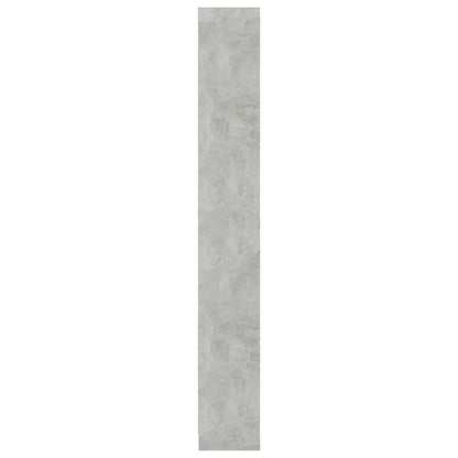 Boekenkast Met 5 Schappen Bewerkt Hout 40 x 24 x 175 cm Betongrijs
