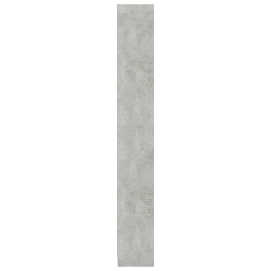 Boekenkast Met 5 Schappen Bewerkt Hout 40 x 24 x 175 cm Betongrijs