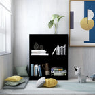 Bookcase 60x24x76 cm engineered wood black