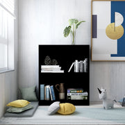 Boekenkast 60x24x76 cm bewerkt hout zwart