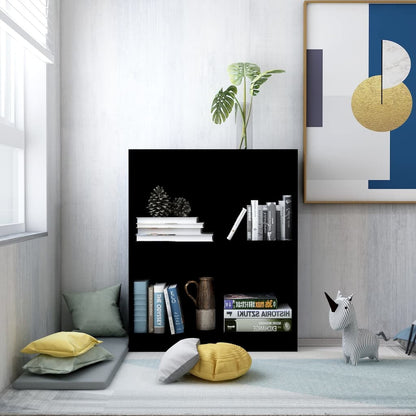 Boekenkast Bewerkt Hout 60 x 24 x 76 cm Zwart