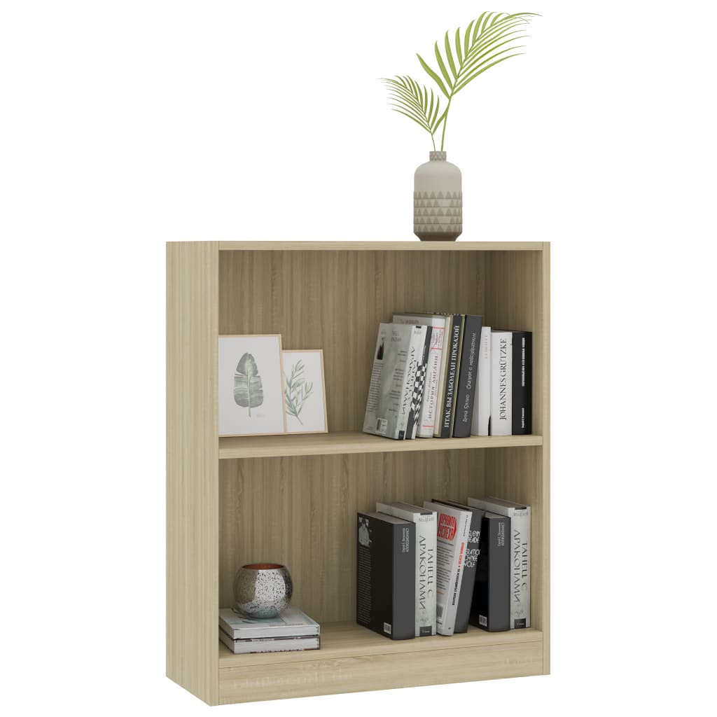 Boekenkast Bewerkt Hout Kleurig 60 x 24 x 76 cm Sonoma eiken