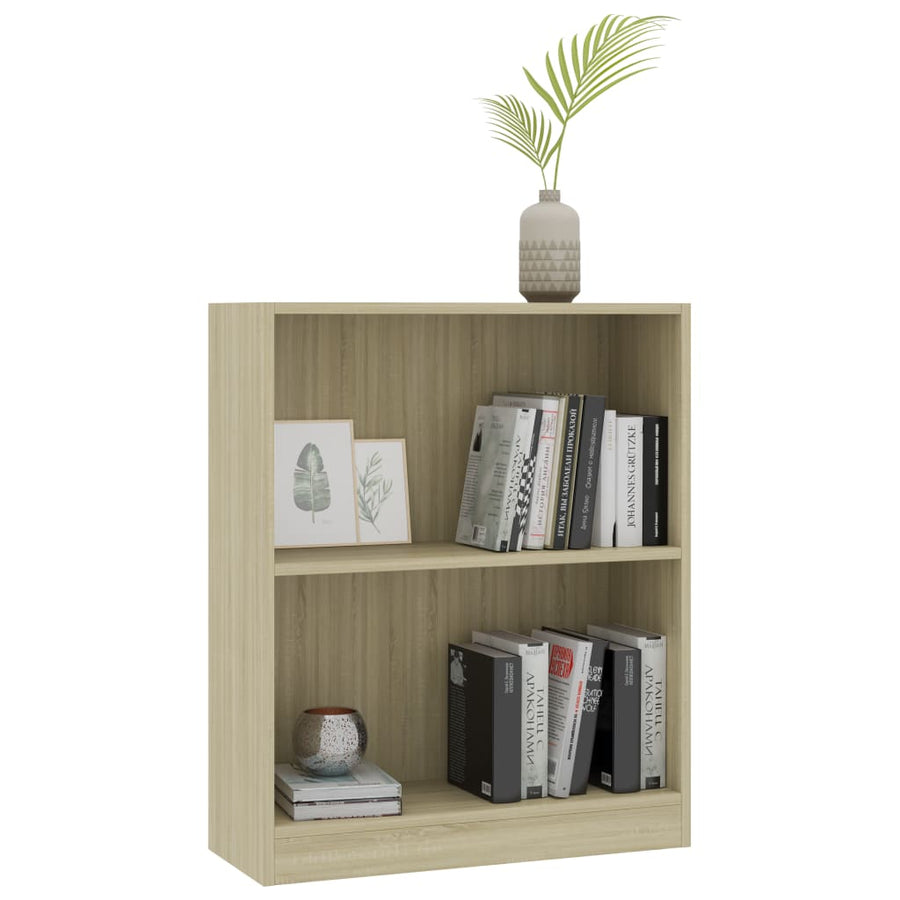 Boekenkast Bewerkt Hout Kleurig 60 x 24 x 76 cm Sonoma eiken