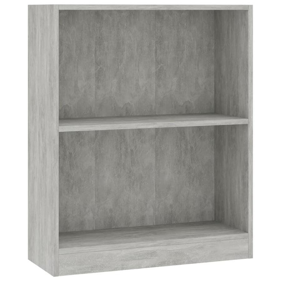 Boekenkast Bewerkt Hout 60 x 24 x 76 cm Betongrijs