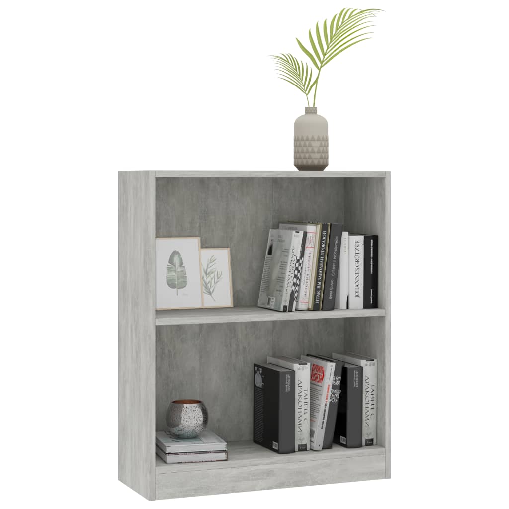 Boekenkast Bewerkt Hout 60 x 24 x 76 cm Betongrijs
