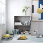 Boekenkast 60x24x76 cm bewerkt hout betongrijs