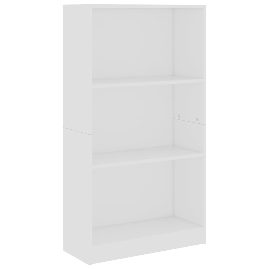 Boekenkast Met 3 Schappen Bewerkt Hout 60 x 24 x 109 cm