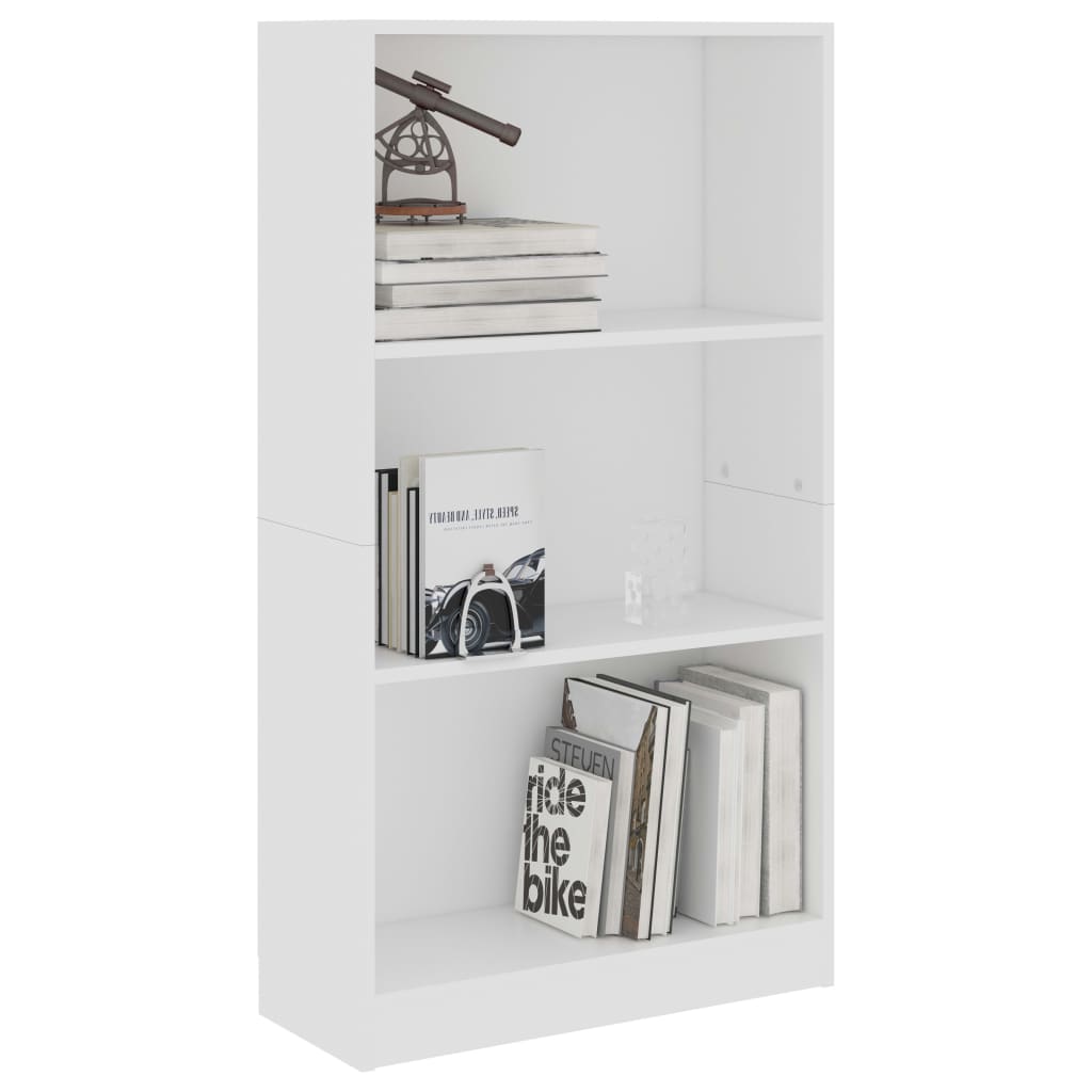 Boekenkast Met 3 Schappen Bewerkt Hout 60 x 24 x 109 cm