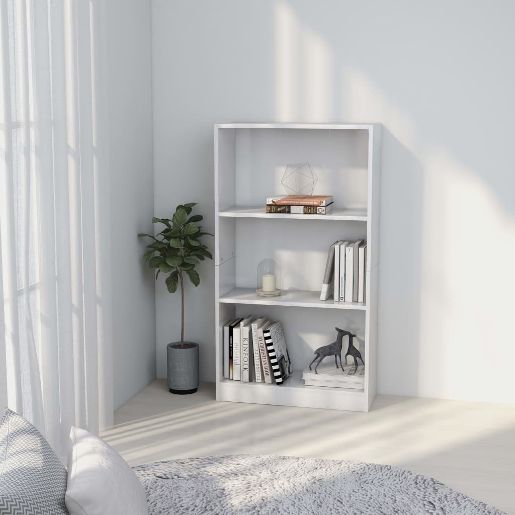 Boekenkast Met 3 Schappen Bewerkt Hout 60 x 24 x 109 cm