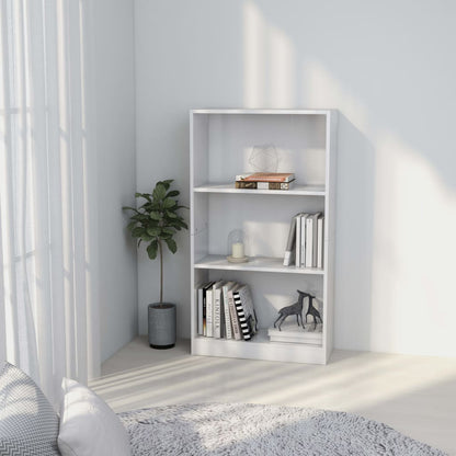 Boekenkast Met 3 Schappen Bewerkt Hout 60 x 24 x 109 cm