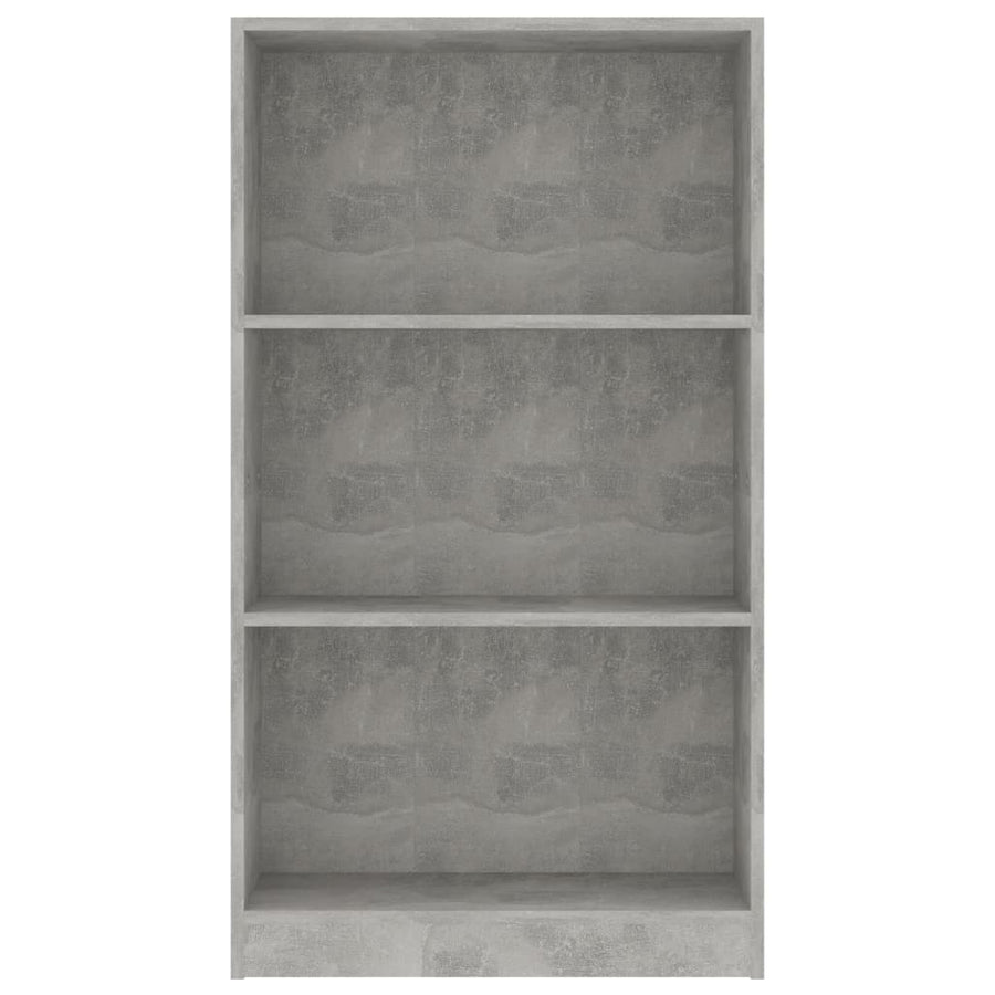 Boekenkast Met 3 Schappen Bewerkt Hout 60 x 24 x 109 cm Betongrijs