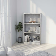 Boekenkast 60x24x109 cm bewerkt hout betongrijs