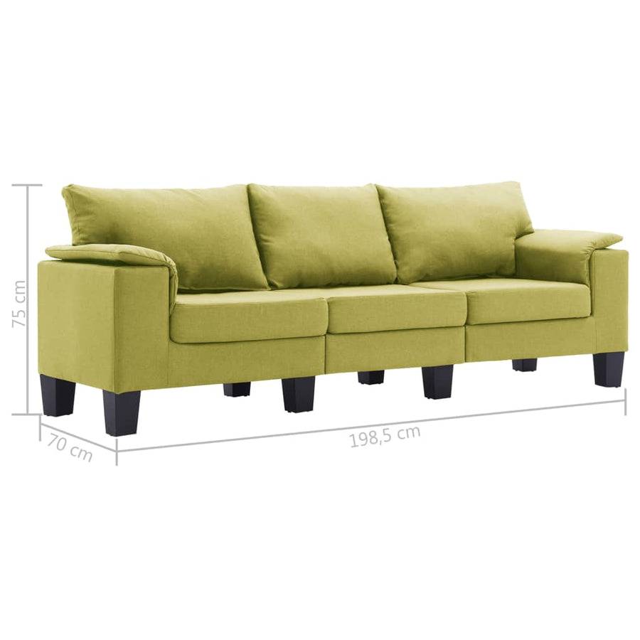 Driezitsbank Stof Groen