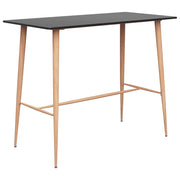 Bartafel 120x60x105 cm zwart MDF metaal