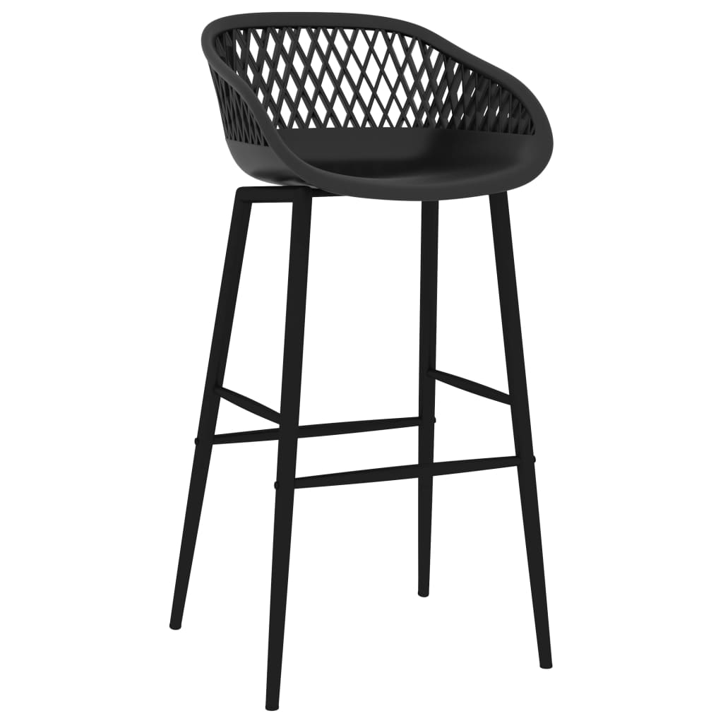 Barstoelen 2 Zwart