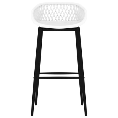 Barstoelen 2 Wit en zwart