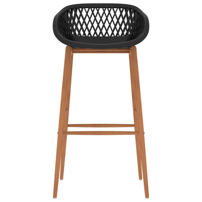 Barstoelen 2 Zwart en bruin