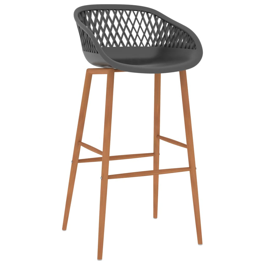 Barstoelen 2 st grijs