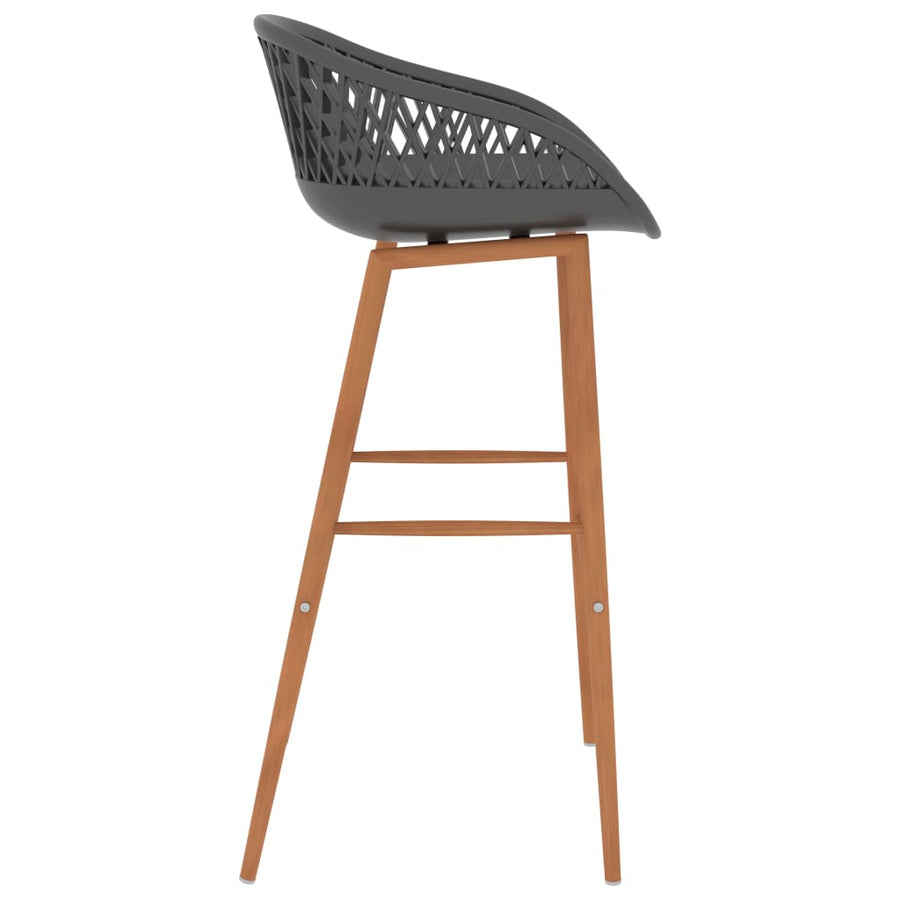 Barstoelen 2 st grijs