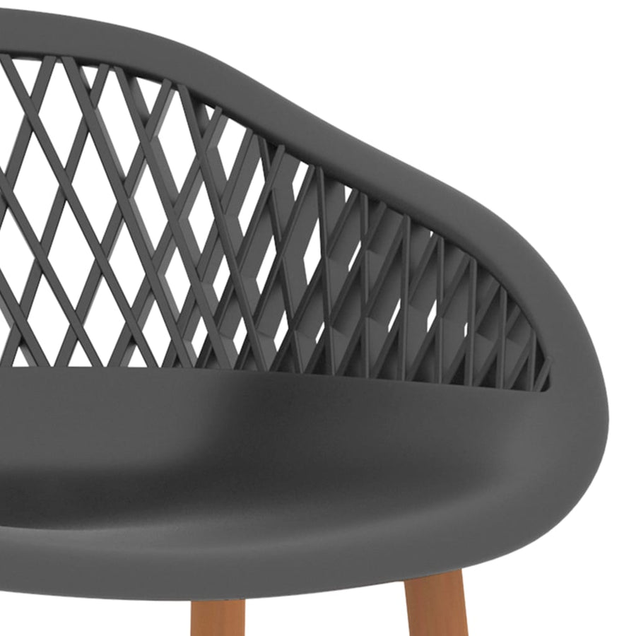 Barstoelen 2 st grijs