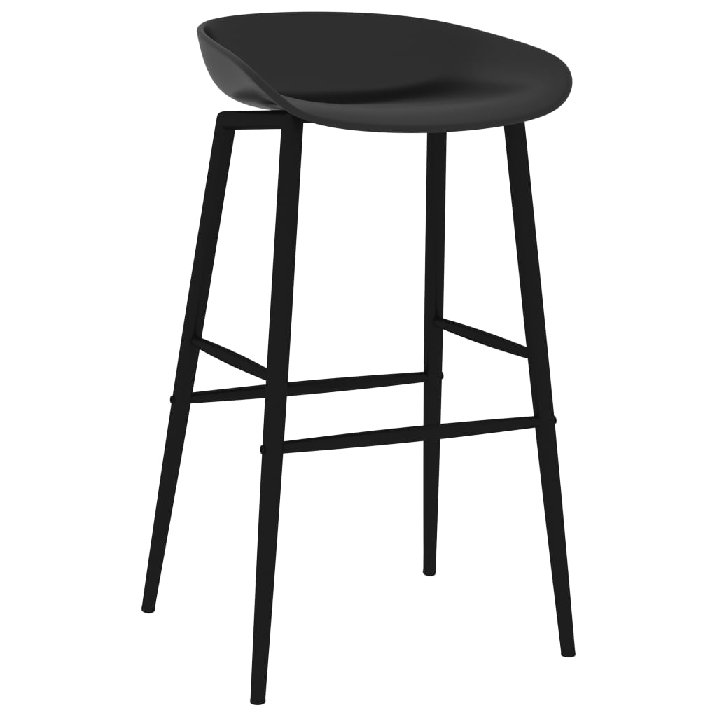 Barstoelen 2 Zwart