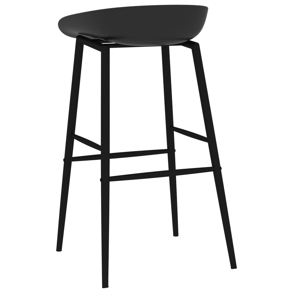 Barstoelen 2 Zwart
